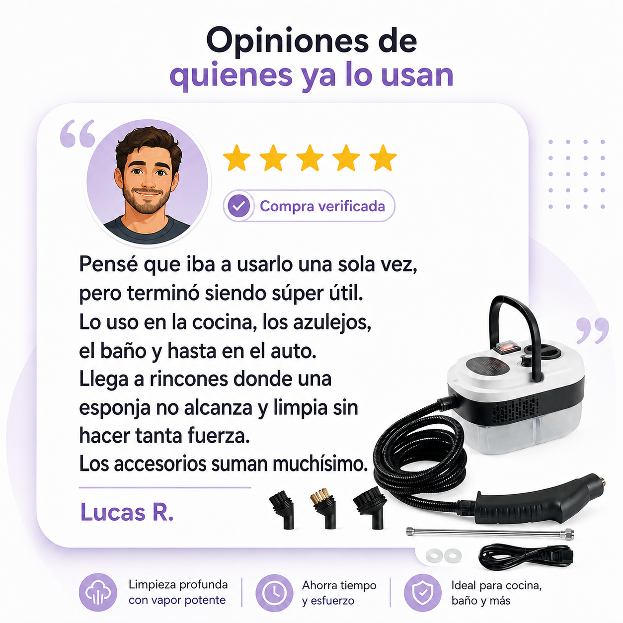 Testimonio de cliente satisfecho usando VaporJet Pro